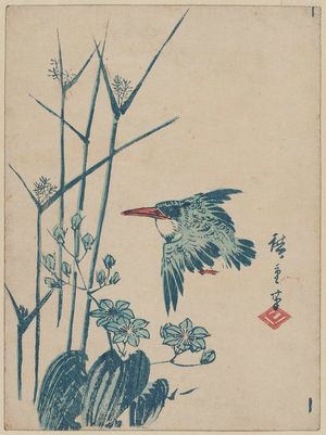 Utagawa Hiroshige: Kingfisher and Mizu-aoi - Museum of Fine Arts