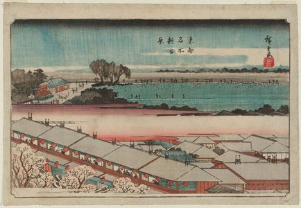 Utagawa Hiroshige: The New Yoshiwara (Shin Yoshiwara), from the series Famous Places in the Eastern Capital (Tôto meisho) - Museum of Fine Arts