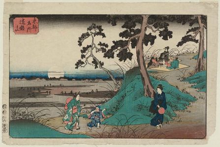 Utagawa Hiroshige, 歌川広重 (Utagawa Hiroshige I)による浮世絵「Dôkan Hill (Dôkan-yama), from the series Famous Places in the Eastern Capital (Tôto meisho)」