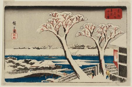 Utagawa Hiroshige: Snow at Matsuchiyama (Matsuchiyama no yuki), from the series Famous Places in the Eastern Capital (Tôto meisho) - Museum of Fine Arts