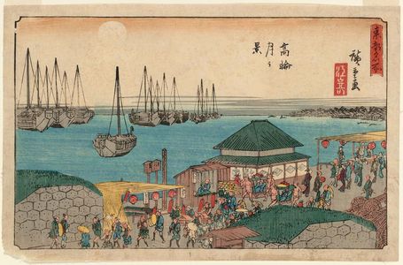 歌川広重: View of Takanawa in Moonlight (Takanawa tsuki no kei), from the series Famous Places in the Eastern Capital (Tôto meisho) - ボストン美術館