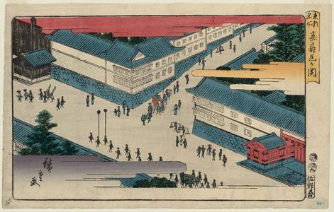 Utagawa Hiroshige: Kasumigaseki, from the series Famous Places in the Eastern Capital (Tôto meisho) - Museum of Fine Arts