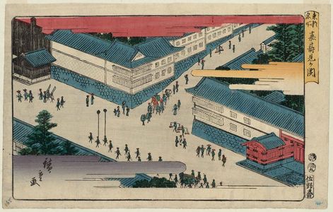 Japanese Print "Kasumigaseki, from the series Famous Places in the Eastern Capital (Tôto meisho)" by Utagawa Hiroshige, 歌川広重 (Utagawa Hiroshige I)