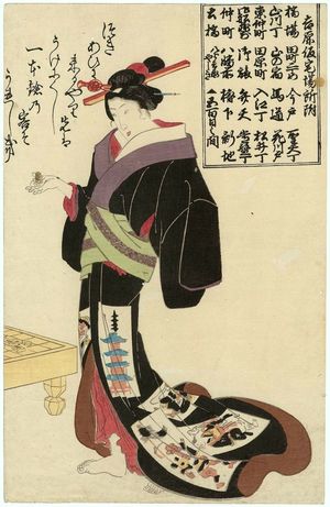 Utagawa Kuniyoshi: Temporary Quarters of the Yoshiwara (Yoshiwara karitaku...) - Museum of Fine Arts