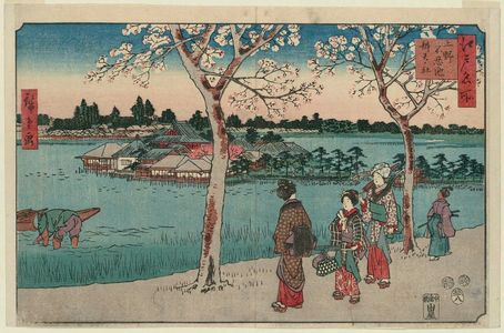Utagawa Hiroshige: Benten Shrine at ShInobazu in Ueno (Ueno Shinobazu ike Benten no yashiro), from the series Famous Places in Edo (Edo meisho) - Museum of Fine Arts