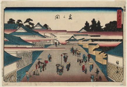 歌川広重: Kasumigaseki, from the series Famous Places in Edo (Edo meisho) - ボストン美術館