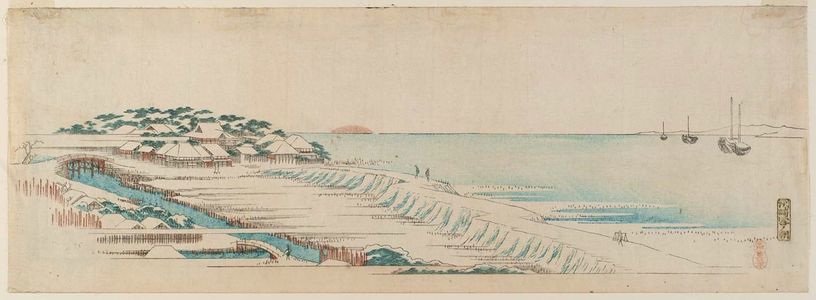 Utagawa Hiroshige: Snowy Morning In Susaki (Susaki yuki no asa), from an untitled series of views of Edo - Museum of Fine Arts