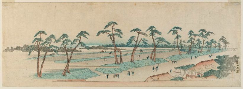 歌川広重: Takada Riding Grounds (Takada baba), from an untitled series of views of Edo - ボストン美術館