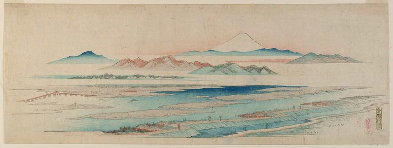 Utagawa Hiroshige: Tamagawa Village (Tamagawa no sato), from an untitled series of views of Edo - Museum of Fine Arts