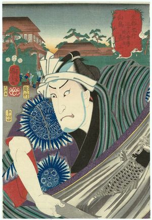 Utagawa Kuniyoshi: Mukôjima: Dôguya Jinzô, from the series Thirty-six Fashionable Restaurants of the Eastern Capital (Tôto ryûkô sanjûroku kaiseki) - Museum of Fine Arts