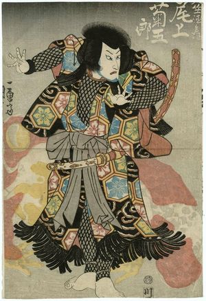 Utagawa Kuniyoshi: Actor Onoe Kikugorô as Tenjiku Tokubei - Museum of Fine Arts