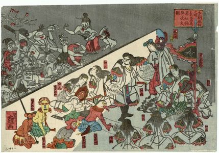 Katsushika Hokki: (Honchô furisode no hajime, Susanoo no mikoto yôkai ? no zu) - ボストン美術館