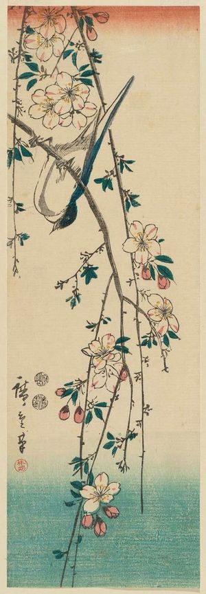 Utagawa Hiroshige: Bird and Weeping Cherry - Museum of Fine Arts
