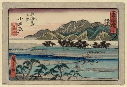 Utagawa Hiroshige: No. 10 - Odawara, from the series The Tôkaidô Road - The Fifty-three Stations (Tôkaidô - Gojûsan tsugi no uchi), also known as the Aritaya Tôkaidô - Museum of Fine Arts