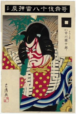 Tadakiyo: Actor Ichikawa Danjûrô IX as Aotoke Gorô in Oshimodoshi, from the series The Eighteen Great Kabuki Plays (Kabuki Jûhachi-ban) - Museum of Fine Arts