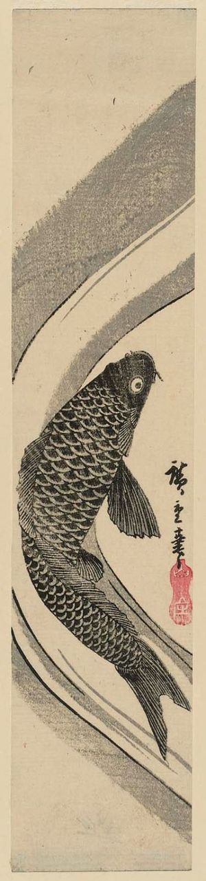 Utagawa Hiroshige: Carp in Water - Museum of Fine Arts