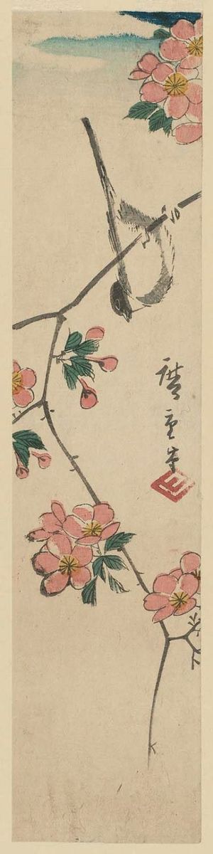 Utagawa Hiroshige: Bird on a Cherry Branch - Museum of Fine Arts