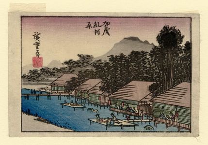 Utagawa Hiroshige: The Bed of the Kamo River at Tadasu (Kamo-gawa Tadasu-gawara), from an untitled series of views of Kyoto - Museum of Fine Arts