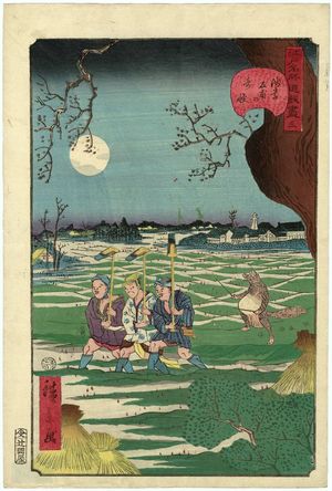 歌川広景: No. 3, Strange Events at Tomonoura in Asakusa (Asakusa Tomonoura no kikai), from the series Comical Views of Famous Places in Edo (Edo meisho dôke zukushi) - ボストン美術館