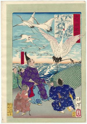 Tsukioka Yoshitoshi: Udaishô Minamoto Yoritomo, from the series Mirror of Famous Generals of Great Japan (Dai nihon meishô kagami) - Museum of Fine Arts