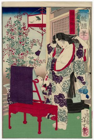 Tsukioka Yoshitoshi: Kaoyo Gozen, from the series Essays by Yoshitoshi (Ikkai zuihitsu) - Museum of Fine Arts