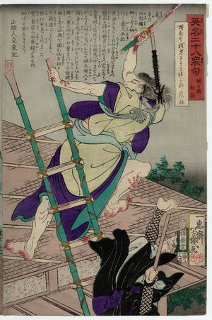 Ochiai Yoshiiku: from the series Heroes for the Twenty-eight Lunar Lodges, with Poems (Eimei nijûhasshuku) - Museum of Fine Arts