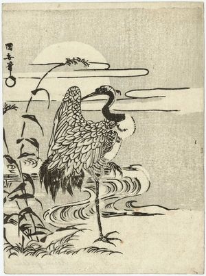 Utagawa Kuniyasu: Crane - Museum of Fine Arts