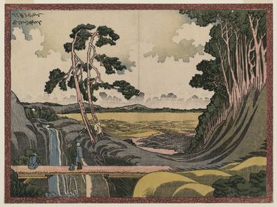 Katsushika Hokusai: Jûnisô at Yotsuya (Yotsuya Jûnisô), from an untitled series of landscapes in Western style - Museum of Fine Arts