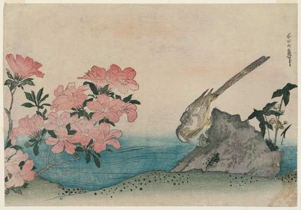 Katsushika Hokusai: Wagtail and Azalea - Museum of Fine Arts