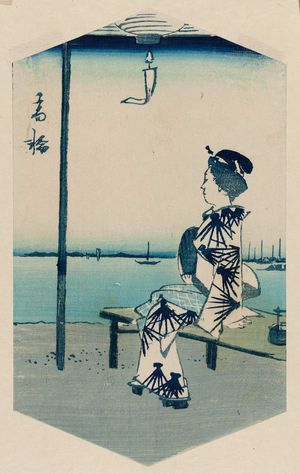 Utagawa Hiroshige: Takanawa, from the series Cutout Pictures of Famous Places in Edo (Edo meisho harimaze zue) - Museum of Fine Arts