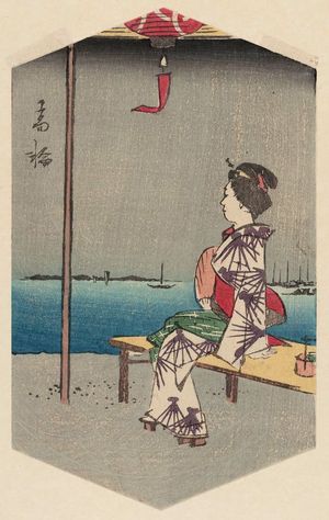 Utagawa Hiroshige: Takanawa, from the series Cutout Pictures of Famous Places in Edo (Edo meisho harimaze zue) - Museum of Fine Arts