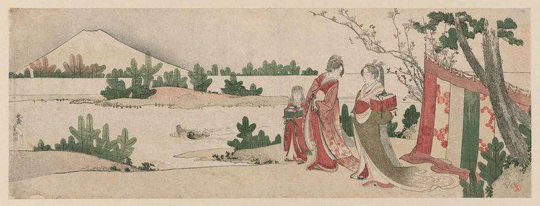 Katsushika Hokusai: Preparing for a Picnic in Early Spring - Museum of Fine Arts