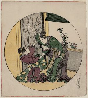 Katsushika Hokusai: Parody of Act III of Chûshingura, from an untitled series - Museum of Fine Arts