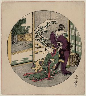 Katsushika Hokusai: Parody of Act IX of Chûshingura, from an untitled series - Museum of Fine Arts