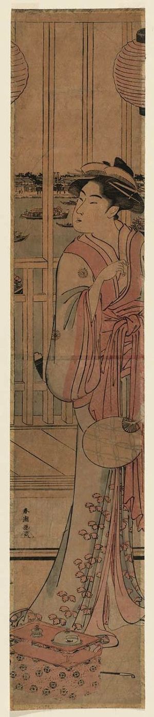 Katsukawa Shuncho: Courtesan in Temporary Lodgings - Museum of Fine Arts