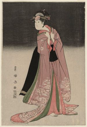 Utagawa Toyokuni I: Actor Iwai Hanshirô IV as Ohan - Museum of Fine Arts