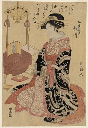 歌川豊国: Utagawa of the Matsubaya, from the series Beauties as the Seven Komachi (Bijin nana Komachi) - ボストン美術館