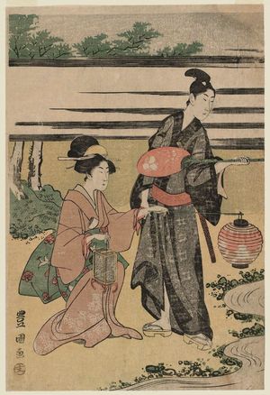 Utagawa Toyokuni I: Catching Fire Flies - Museum of Fine Arts