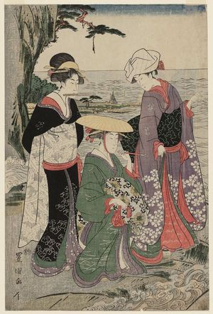 歌川豊国: The Tenth Month, a Triptych (Jûgatsu, sanmaitsuzuki), from the series Twelve Months by Two Artists, Toyokuni and Toyohiro (Toyokuni Toyohiro ryôga jûnikô) - ボストン美術館