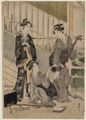 Utagawa Toyokuni I: The Four Seasons in the South: A Summer Scene (Minami shiki natsu [no] kei) - Museum of Fine Arts