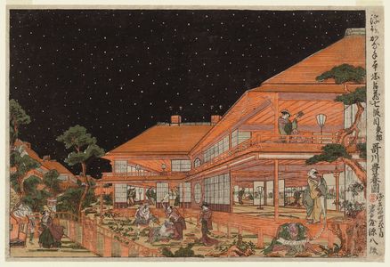 Utagawa Toyoharu: Act VII (Shichidanme), from the series Perspective Pictures of the Storehouse of Loyal Retainers (Uki-e Kanadehon Chûshingura) - Museum of Fine Arts