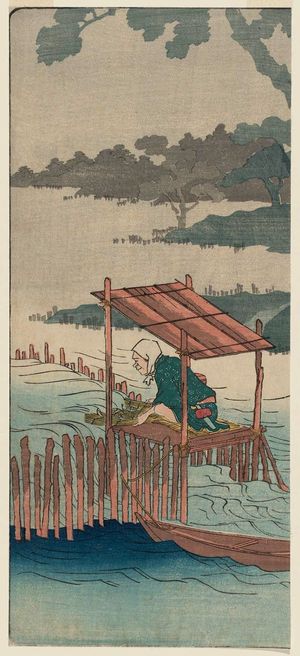 Utagawa Kuniyoshi: Fragment of: Poem by Gonchûnagon Sadayori, from the series One Hundred Poems by One Hundred Poets (Hyakunin isshu no uchi) - Museum of Fine Arts
