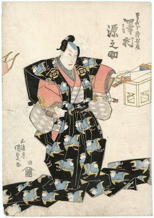 Utagawa Kunisada: Actor Sawamura Tanosuke as Soga Jûrô Sukenari - Museum of Fine Arts