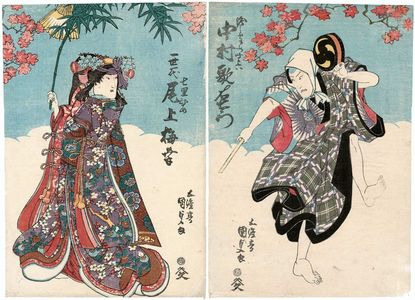 Utagawa Kunisada: Actors Nakamura Utaemon (R) and Onoe Baikô (L) - Museum of Fine Arts