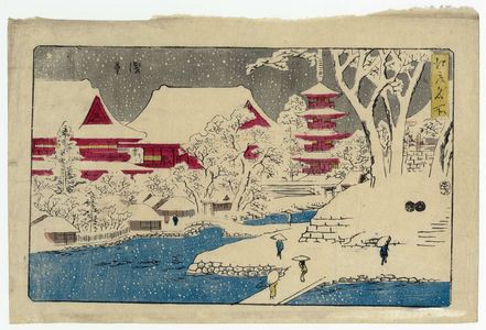 Utagawa Shigemaru创作的日本版画《Asakusa, from the series Famous Places in Edo (Edo meisho)》