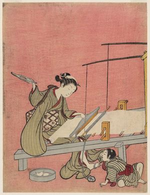 Suzuki Harunobu: The Weaver - Museum of Fine Arts