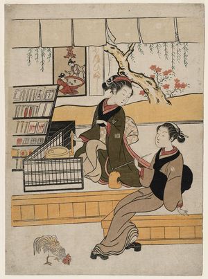 Suzuki Harunobu: Ofuji and a Female Customer - Museum of Fine Arts