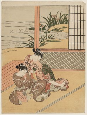 Suzuki Harunobu: Young Women Struggling for a Fan - Museum of Fine Arts