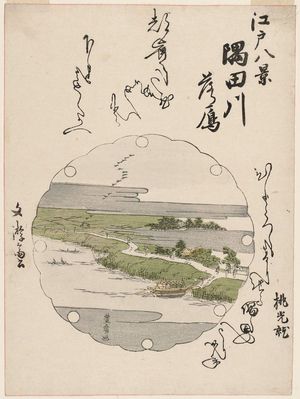 歌川豊広: Descending Geese at the Sumida River (Sumidagawa rakugan), from the series Eight Views of Edo (Edo hakkei) - ボストン美術館