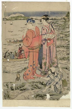 Kitagawa Utamaro: Fishing at Iwaya, Enoshima - Museum of Fine Arts